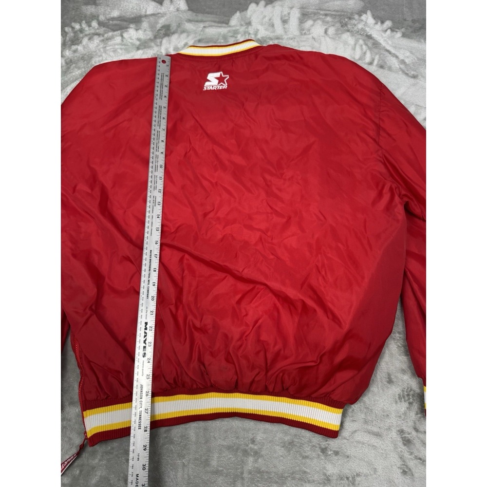 Vintage Y2K Kansas City Chiefs Windbreaker Mens XL Red Pullover Jacket Pro Line - Picture 6 of 9